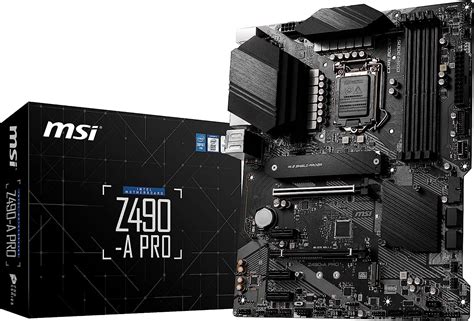 MSIZ490-A Pro Proseries Carte mère (LGA 1200, Intel 10ème Gen, M.2, USB 3.2 Gen 2, DDR4, CFX ...