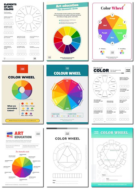 Free Printable Color Wheel Templates