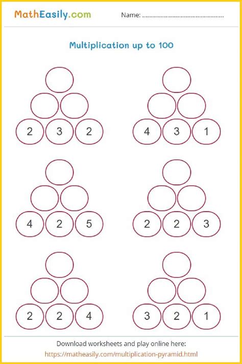 Pyramid Properties Worksheet