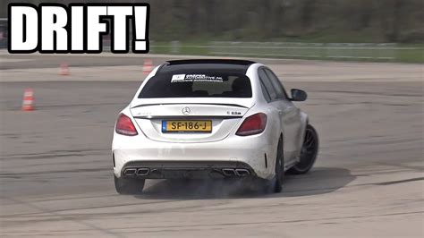 Mercedes-AMG C63S DRIFTING ON WET TRACK! - YouTube