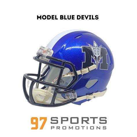 Model High School Blue Devils (GA) Mini Football Helmet - 97 Sports Promotions