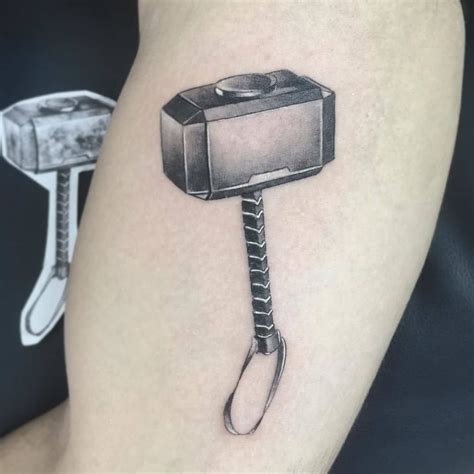101 Amazing Mjolnir Tattoo Designs You Need To See! | Hammer tattoo ...