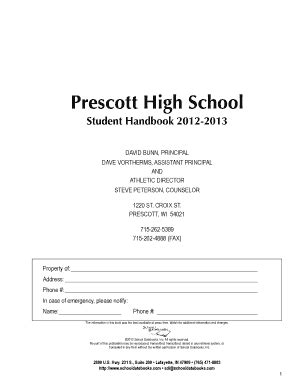 Fillable Online prescott k12 wi Prescott High School - Prescott School District Prescott ...