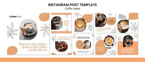 Premium PSD | Coffee label template design