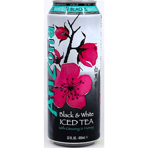 Arizona Black & White Iced Tea with Ginseng and Honey | 22oz | Beverages | Walter Mart