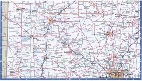 Map of Ohio Western,Free highway road map OH with cities towns counties