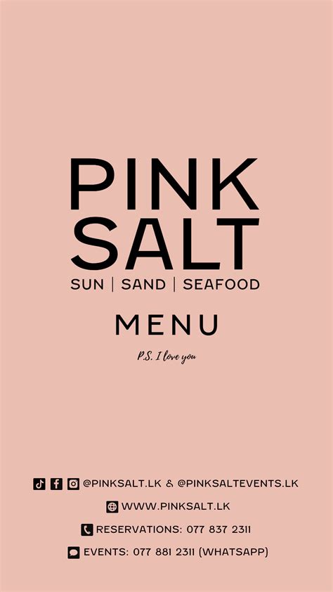 Menu — Pink Salt