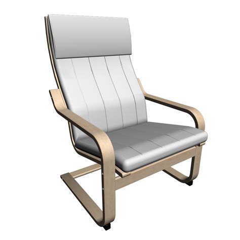 POÄNG Chair, birch veneer, Alme natural - Design and Decorate Your Room in 3D