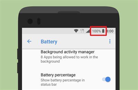 How to Show Battery Percentage in the Status Bar on Android Oreo