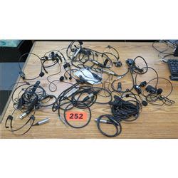 Large Lot of Tour Guide Microphone Headsets & Cables