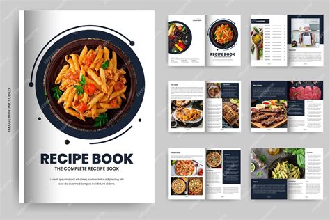 Premium Vector | Recipe Book Brochure Template or Cookbook Magazine Layout design