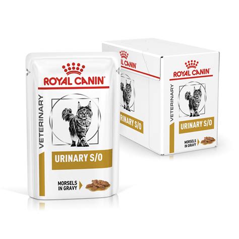 Royal Canin Feline Adult Urinary S/O Morsels in Gravy Veterinary Diet Wet Cat Food Pouches - 48 ...