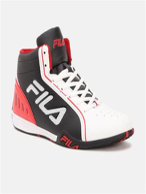 Buy FILA Men White Colourblocked PU Sneakers - Casual Shoes for Men ...