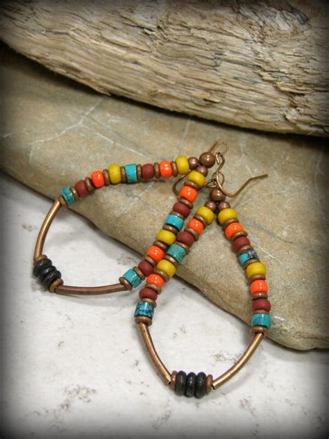 Hoop Earrings Southwest Earrings Southwestern Jewelry