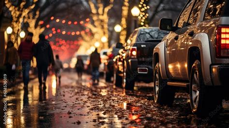 A Festive Christmas Lights Car Parade Car Parade, Background Images ...