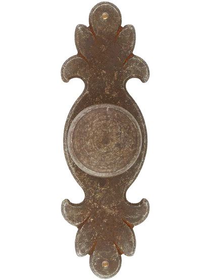 Antique-Rust Round Knob with Backplate | House of Antique Hardware