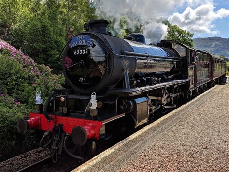 Jacobite steam train, Morar, Scotland : trains