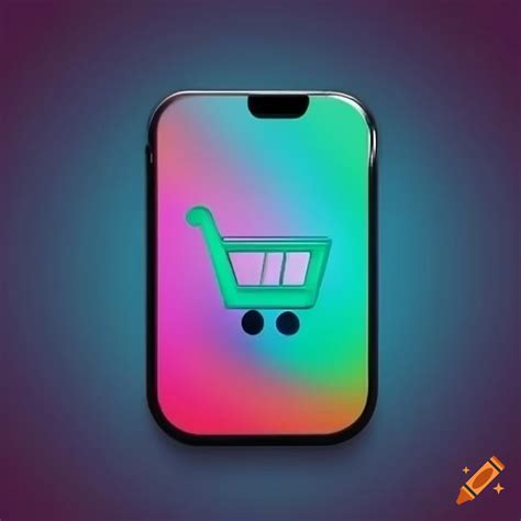 Shopping cart icon on iphone screen