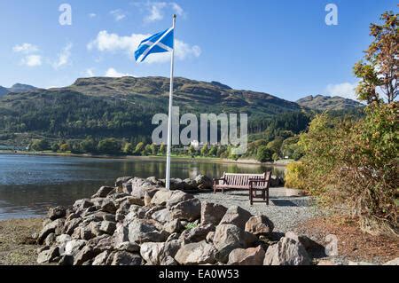 Lochgoilhead; Loch; Goil; Drimsynie; House; sunny; reflections; Argyll; Bute; Scotland; UK Stock ...