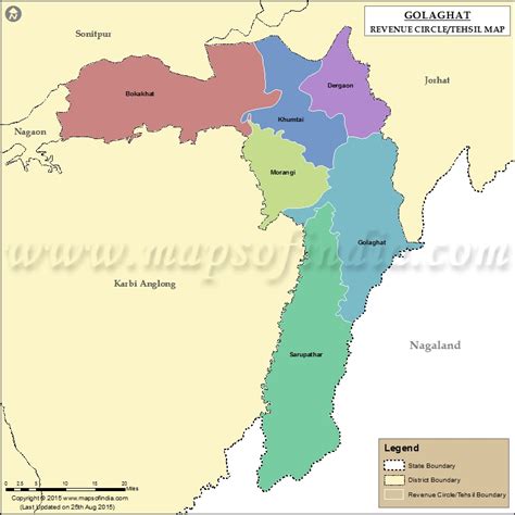 Golaghat tehsil Map, Circles in Golaghat