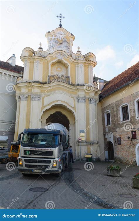 The old town of Vilnius. editorial stock image. Image of capital - 85646224