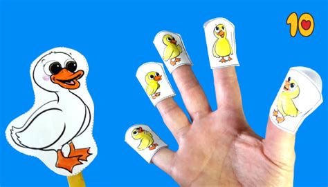 Five Little Ducks Finger Puppets | Little duck, Finger puppets, Five little
