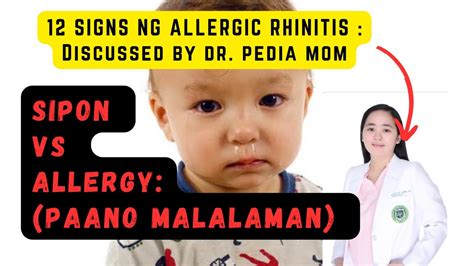 SIPON VS ALLERGY: 12 signs of ALLERGIC RHINITIS in children|Dr. Pedia ...