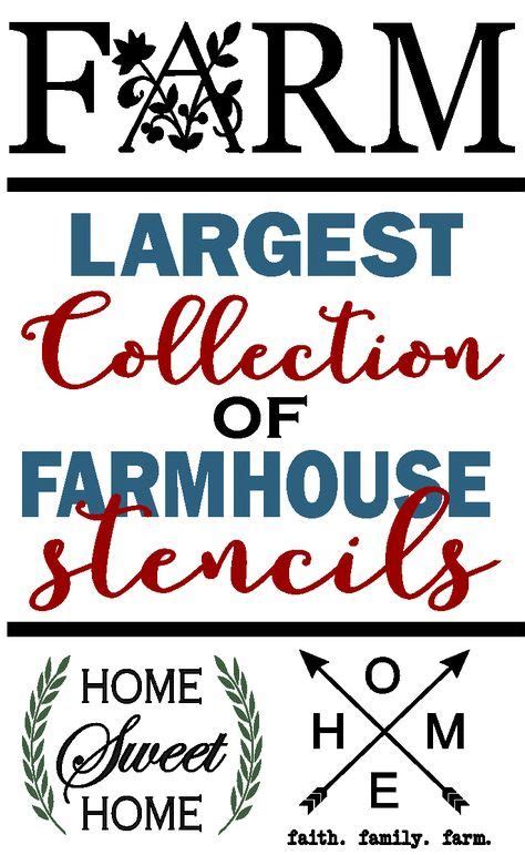 Love the Magnolia House farmhouse style? Our stencil collection $10 and up, https://www.wallt ...