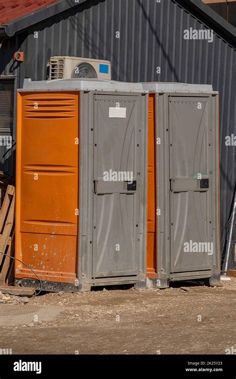 Mobile public restrooms outdoors Stock Photo - Alamy