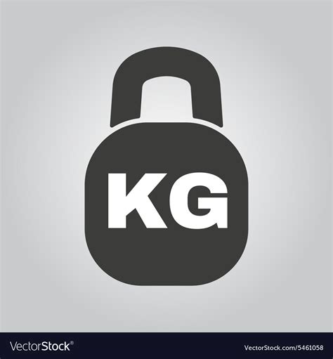 The kilogram icon kg and weight symbol flat Vector Image