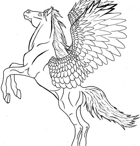 Pegasus Lineart by GregoryTheGuitar on DeviantArt