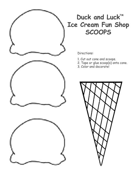 Ice Cream Cone Template Free Printable