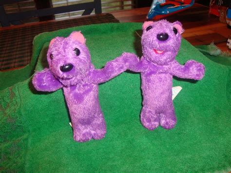 RARE 1999 APPLAUSE BEAR IN THE BIG BLUE HOUSE PIP AND POP PLUSH PURPLE ...