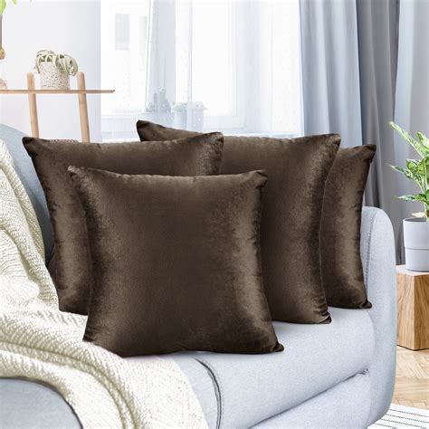 Pack of 4 Velvet Throw Pillow Covers Decorative Soft Square Cushion Cover , 16" x 16" - Walmart ...