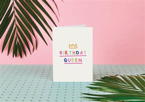 Birthday Queen Birthday Card Greeting Card Queen for a | Etsy