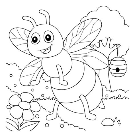 Honey Bee Coloring Pages