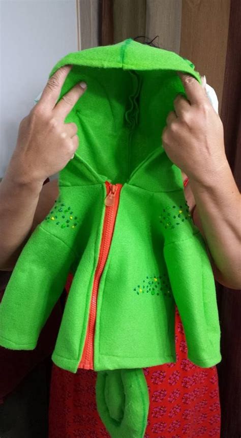 Pascal costume :front view I just made a simple jacket from felt . I added triangles on the back ...