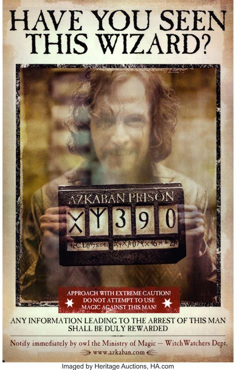 MuggleNet Exclusive: Sirius Black Wanted Poster Prototype Breaks World Record!