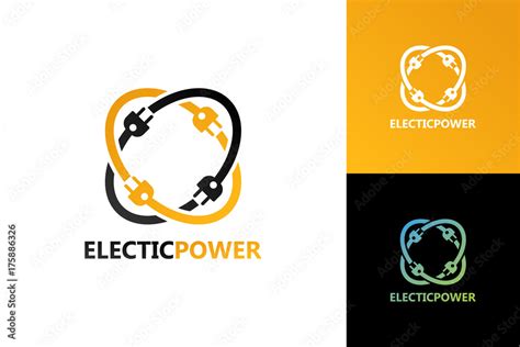 Electric Power Logo Template Design Stock Vector | Adobe Stock