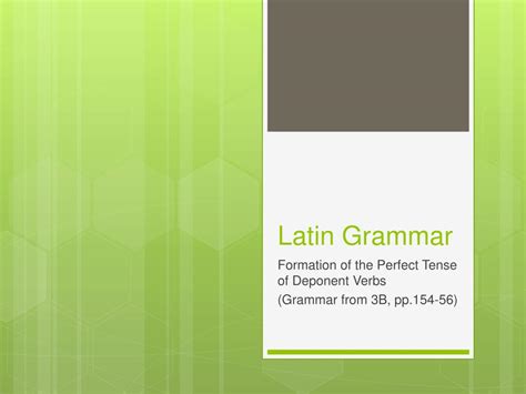 PPT - Latin Grammar PowerPoint Presentation, free download - ID:2231561