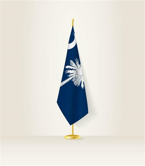 South Carolina flag on a flag stand. 27264077 Vector Art at Vecteezy