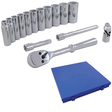 3/8" Dr. 15 Piece 12 Point Deep SAE Socket Set | Gray Tools Online Store