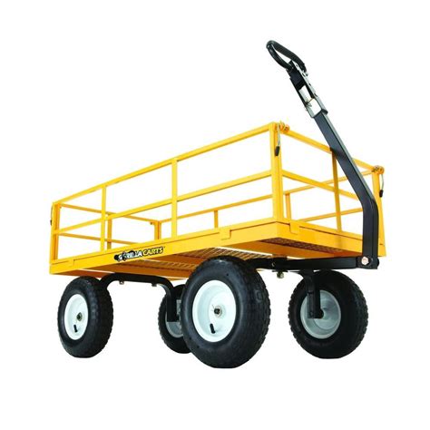 Gorilla Carts 1,200 lbs. Heavy Duty Steel Utility Cart-GOR1201B - The Home Depot