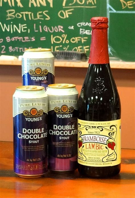 20140127-Youngs-Double-Chocolate-Stout-Lindemans-Framboise | Chocolate ...