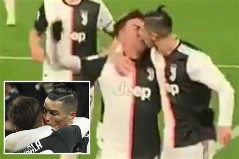 Cristiano Ronaldo ‘kisses’ Paulo Dybala on the lips in celebration as ...