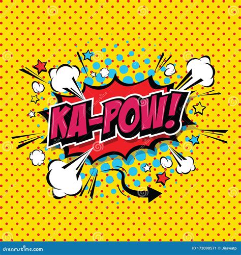 Ka-Pow! Comic Speech Bubble. Vector Eps 10 Stock Vector - Illustration of humor, icon: 173090571