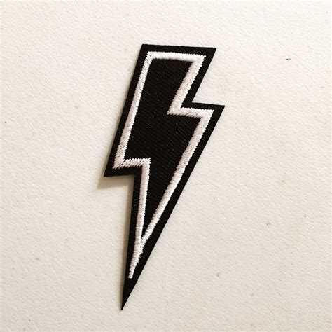 Thunderbolt Iron-on Patch Lightning Bolt Badge DIY - Etsy