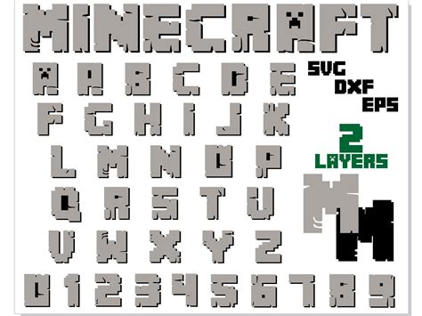 Printable Minecraft Font - Printable Word Searches