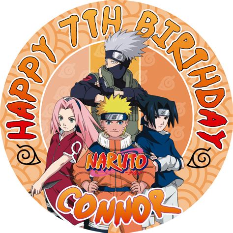 Naruto Edible Cake Toppers Round – Cakecery