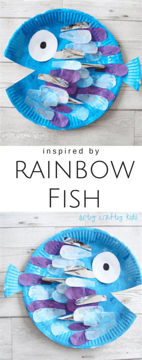 Paper Plate Rainbow Fish Craft - Arty Crafty Kids